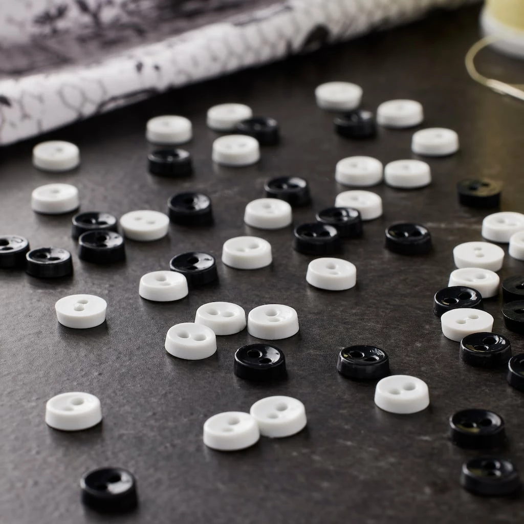 Hot Sale ✨ Favorite Findings™ Mini Buttons, Black & White by Loops & Threads® ✨ 4 Hot Sale ✨ Favorite Findings™ Mini Buttons, Black & White by Loops & Threads® ✨ - Image 2