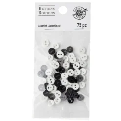 Hot Sale ✨ Favorite Findings™ Mini Buttons, Black & White by Loops & Threads® ✨ 7 Hot Sale ✨ Favorite Findings™ Mini Buttons, Black & White by Loops & Threads® ✨ -Cheap The Yarnova Store 10131209 30