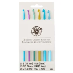 Best Pirce 💯 Anodized Crochet Hook Set by Loops & Threads®, E-J ✨