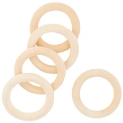 Best Sale ❤️ Loops & Threads® Wood Cabone Rings, 5ct. 🥰