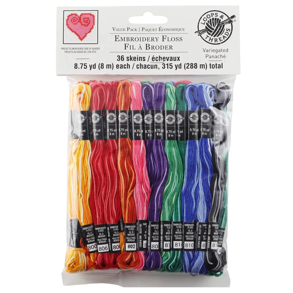 New π₯° 12 Packs: 36 ct. (432 total) Variegated Embroidery Floss by Loops & Threads™ β 4 New π₯° 12 Packs: 36 ct. (432 total) Variegated Embroidery Floss by Loops & Threads™ β - Image 2