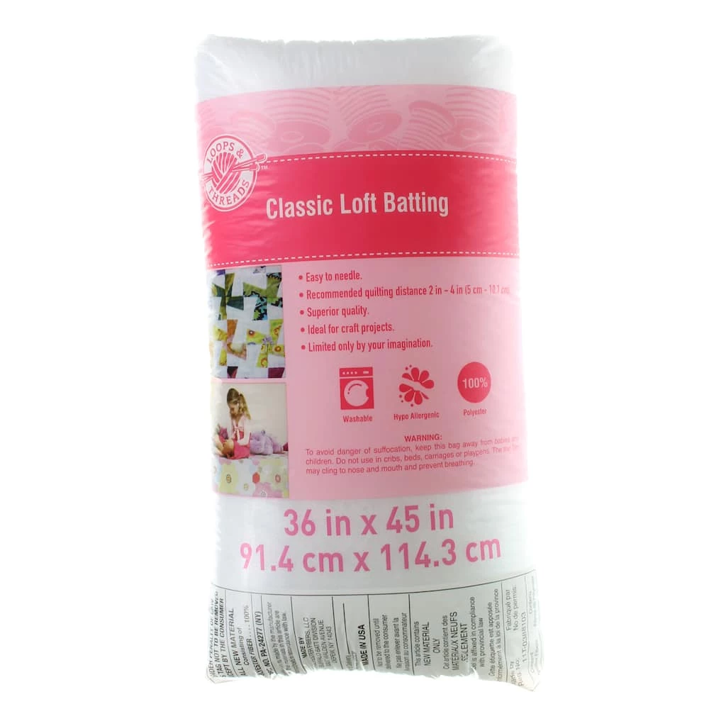 Outlet π 6 Pack: Classic Loft Batting by Loops & Threads™, 36" x 45" β€οΈ 3 Outlet π 6 Pack: Classic Loft Batting by Loops & Threads™, 36" x 45" β€οΈ