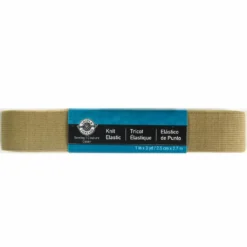 Budget 🔔 12 Pack: 1" Khaki Knit Elastic by Loops & Threads™ 👏