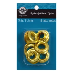 Wholesale β 12 Packs: 8 ct. (96 total) 7/16" Gold Eyelets by Loops & Threads™ π 7 Wholesale β 12 Packs: 8 ct. (96 total) 7/16" Gold Eyelets by Loops & Threads™ π -Cheap The Yarnova Store 10354199 1