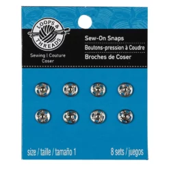 Best Sale ✔️ 12 Packs: 8 ct. (96 total) Silver Sew-On Snaps by Loops & Threads™ 🔔 -Cheap The Yarnova Store 10354228 1