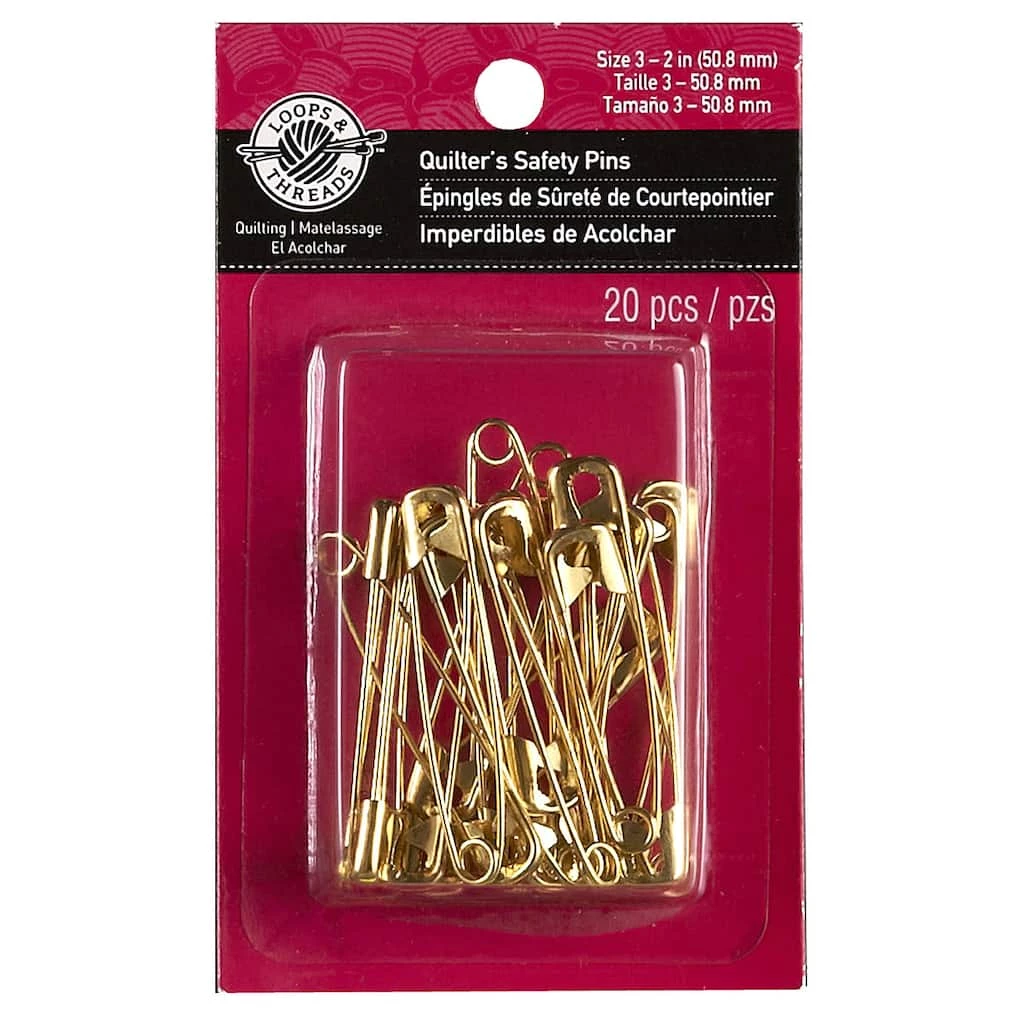 Flash Sale π 12 Packs: 20 ct. (240 total) 2" Gold Quilter's Safety Pins by Loops & Threads™ π₯° 3 Flash Sale π 12 Packs: 20 ct. (240 total) 2" Gold Quilter's Safety Pins by Loops & Threads™ π₯°