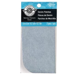 New 👍 24 Packs: 2 ct. (48 total) Stonewashed Denim Patches by Loops & Threads™ 😉