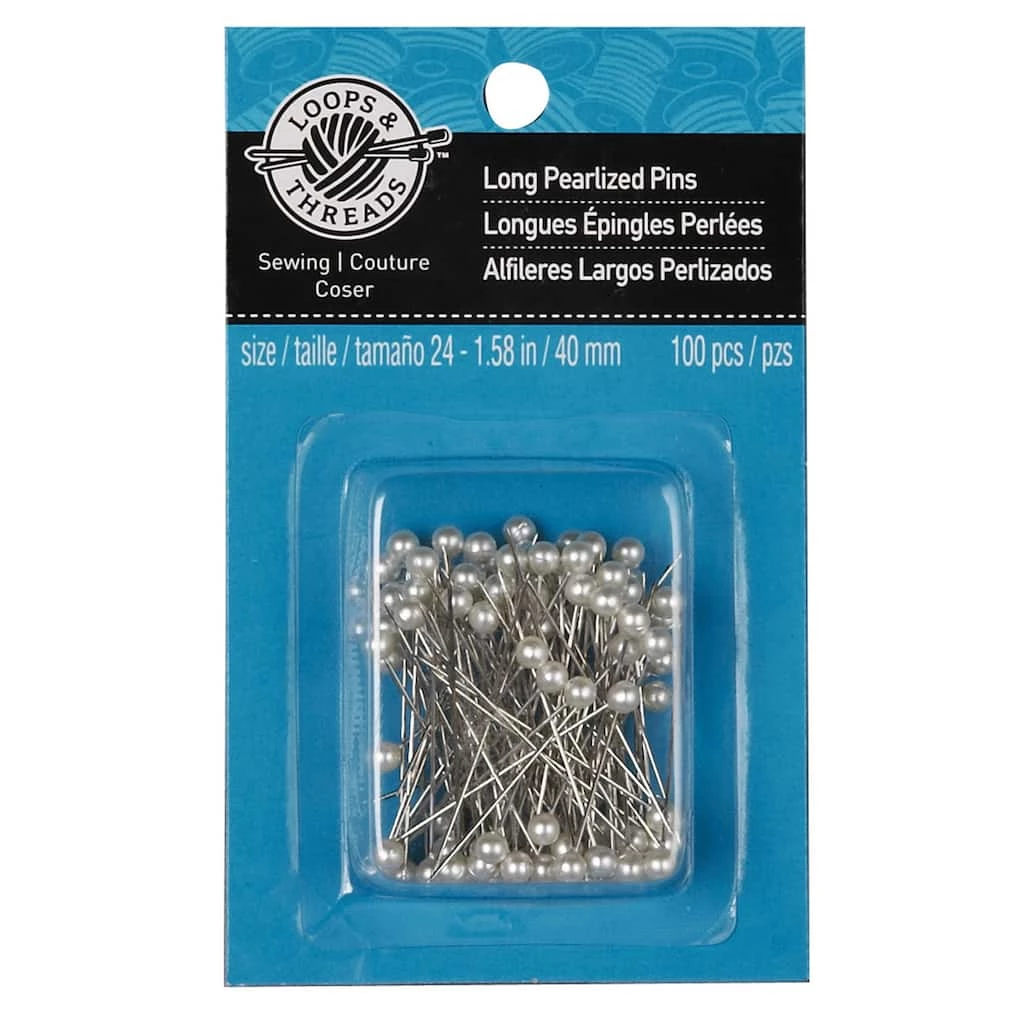Best deal 🥰 Loops & Threads™ Long Pearlized Pins ❤️ 3 Best deal 🥰 Loops & Threads™ Long Pearlized Pins ❤️