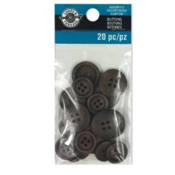 Promo 🛒 Favorite Findings Dark Wood Buttons By Loops & Threads® 😀 -Cheap The Yarnova Store 10509306