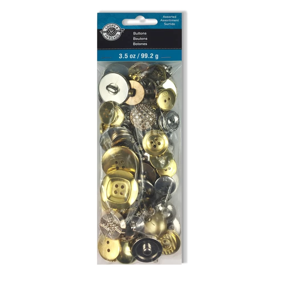 Cheap ❤️ 12 Pack: Gold & Silver Buttons Set by Loops & Threads® ✔️ 3 Cheap ❤️ 12 Pack: Gold & Silver Buttons Set by Loops & Threads® ✔️