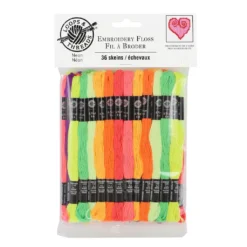 Best Sale ⌛ 12 Packs: 36 ct. (432 total) Neon Embroidery Floss by Loops & Threads® 🔥