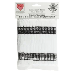New 👍 White Embroidery Floss Pack by Loops & Threads®, 36ct. ⌛