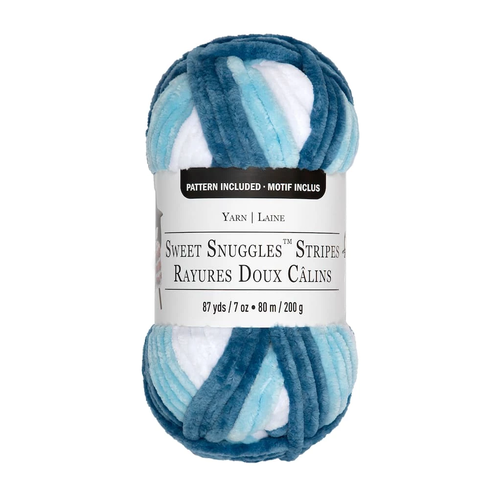 Brand new π Sweet Snuggles™ Stripes Yarn by Loops & Threads® β 3 Brand new π Sweet Snuggles™ Stripes Yarn by Loops & Threads® β