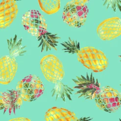 Promo 🎁 Turquoise Pineapple Cotton Fabric Bundle by Loops & Threads™ 😍 -Cheap The Yarnova Store 10631329 3
