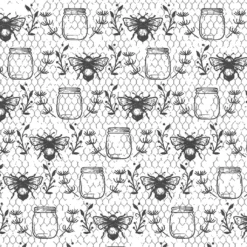 Discount ✨ Black & White Bees Cotton Fabric Bundle by Loops & Threads™ ⭐ -Cheap The Yarnova Store 10631340 3