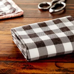 Best Sale ✨ Black & White Buffalo Check Cotton Fabric by Loops & Threads™ ⭐ -Cheap The Yarnova Store 10631342 20