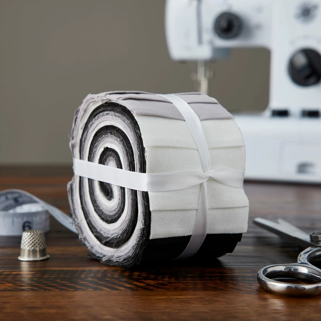 Cheapest π Black & White Solid Cotton Fabric Strips by Loops & Threads™ π 4 Cheapest π Black & White Solid Cotton Fabric Strips by Loops & Threads™ π - Image 2