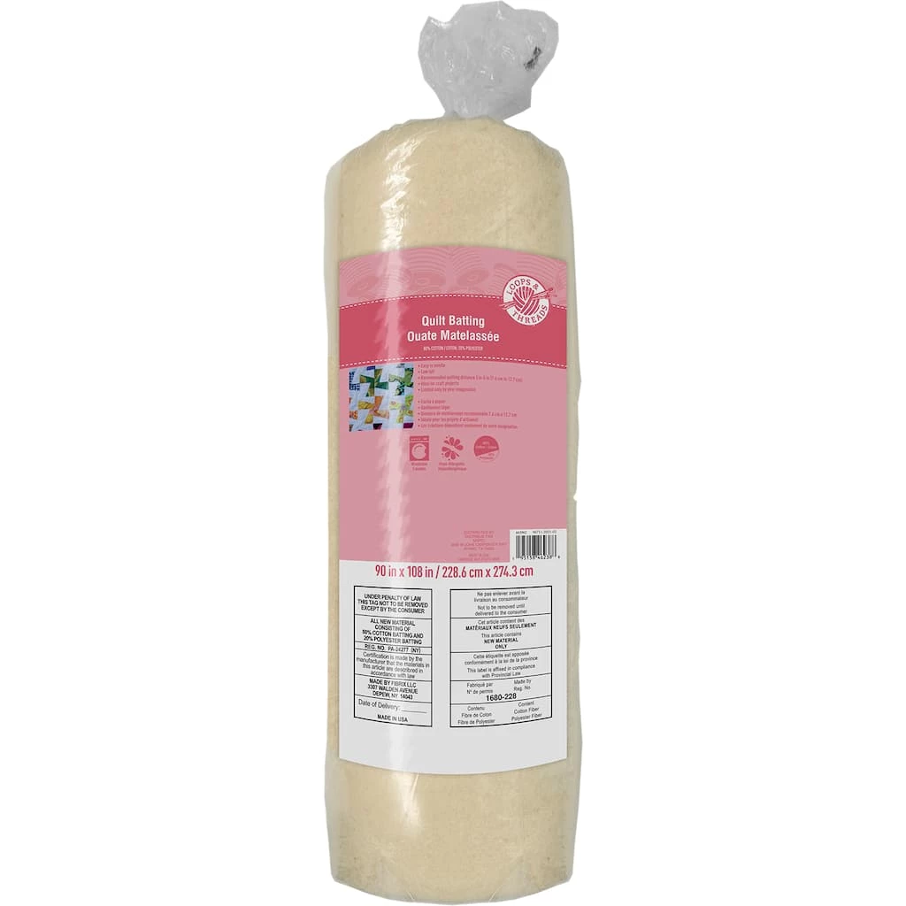 Cheapest β€οΈ 80/20 Quilt Batting by Loops & Threads™, 90" x 108" π 3 Cheapest β€οΈ 80/20 Quilt Batting by Loops & Threads™, 90" x 108" π