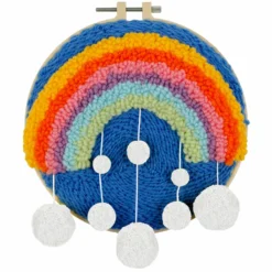 Deals 🤩 Rainbow & Pom-Pom Punch Needle Kit by Loops & Threads® ✨