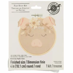 Best Sale 👍 Pig Felt Hoop Kit by Loops & Threads™ 🧨
