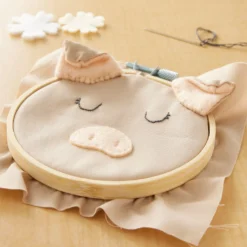 Best Sale 👍 Pig Felt Hoop Kit by Loops & Threads™ 🧨 -Cheap The Yarnova Store 10663979 20