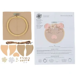 Best Sale 👍 Pig Felt Hoop Kit by Loops & Threads™ 🧨 -Cheap The Yarnova Store 10663979 3