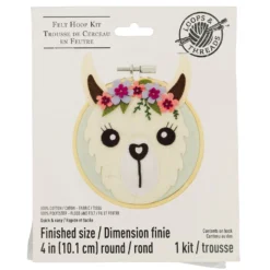 Top 10 ✨ Llama Felt Hoop Kit by Loops & Threads™ ✔️ -Cheap The Yarnova Store 10663982 1
