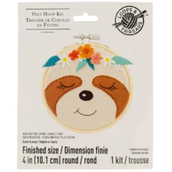New 🧨 Sloth Felt Hoop Kit by Loops & Threads™ 🔥 -Cheap The Yarnova Store 10663986 1