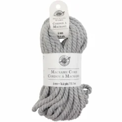 Brand new 👍 12 Pack: Macramé Cotton Cord by Loops & Threads®, 50ft. 🎉 -Cheap The Yarnova Store 10665950 1