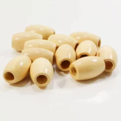 Coupon 😀 12 Packs: 12 ct. (144 total) Natural Wood Oval Beads, 32mm by Loops & Threads® 🥰 -Cheap The Yarnova Store 10666685 2 1