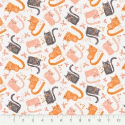 Best Sale 😀 Coral Cats Cotton Fabric Bundle by Loops & Threads™ 👍 -Cheap The Yarnova Store 10691456 4