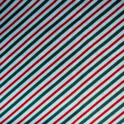 Cheap ⭐ Red and Green Stripe Cotton Fabric by Loops & Threads® 👍