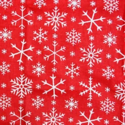 Deals ⌛ Red Snowflake Cotton Fabric by Loops & Threads® 🎉
