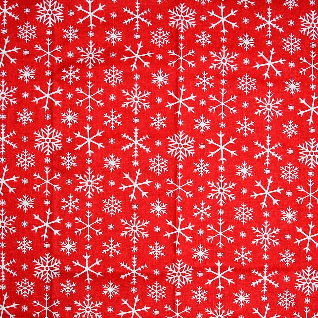 Deals β Red Snowflake Cotton Fabric by Loops & Threads® π 4 Deals β Red Snowflake Cotton Fabric by Loops & Threads® π - Image 2