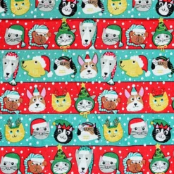 Budget 😀 Christmas Pets Cotton Fabric by Loops & Threads® ✔️