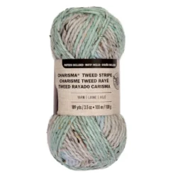 Brand new ⌛ 15 Pack: Charisma™ Tweed Stripe Yarn by Loops & Threads® 🔔