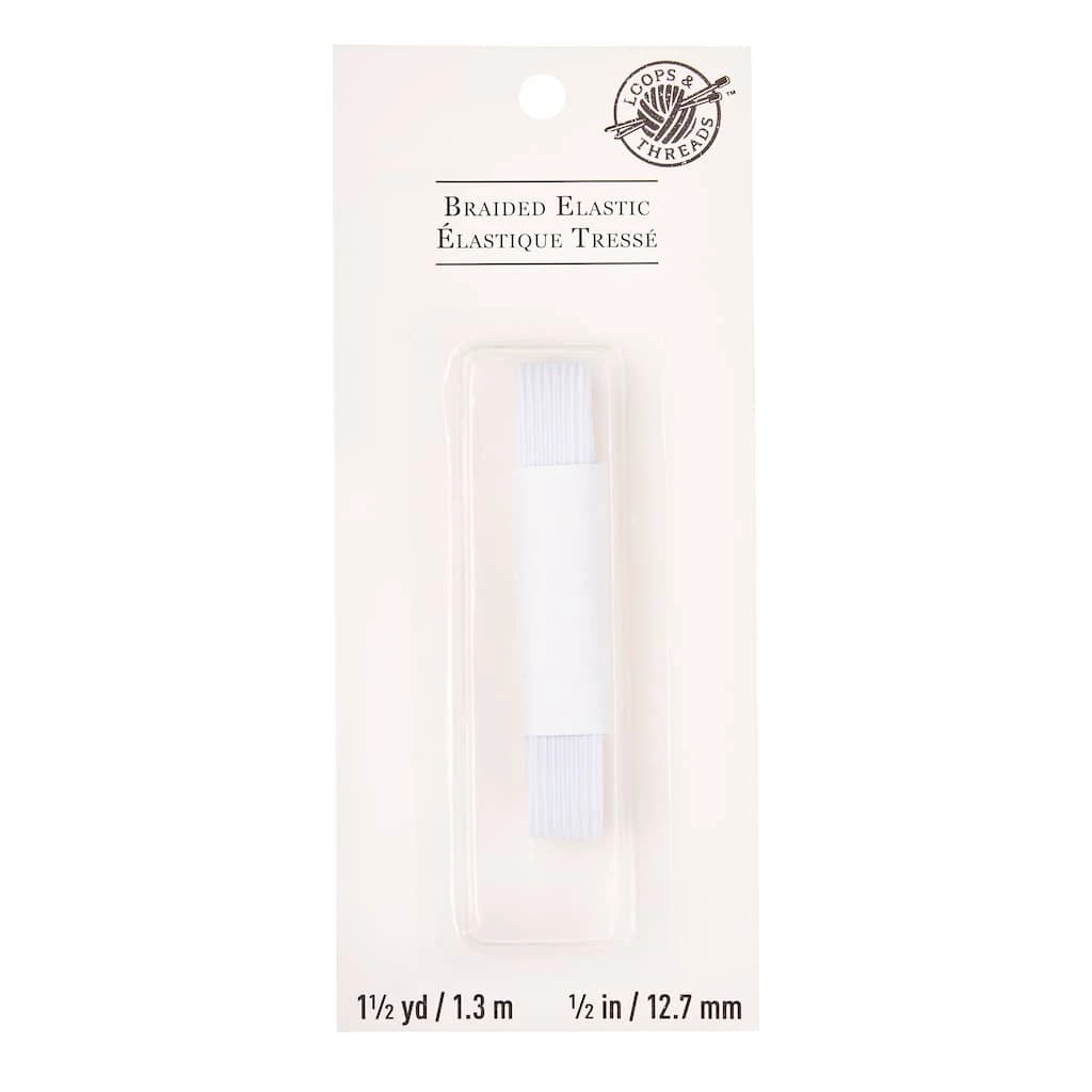 Flash Sale π 12 Pack: 1/2" White Braided Elastic by Loops & Threads™ β 3 Flash Sale π 12 Pack: 1/2" White Braided Elastic by Loops & Threads™ β