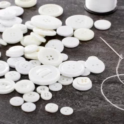 Hot Sale 👏 12 Pack: White Buttons Value Pack by Loops & Threads® 💯 -Cheap The Yarnova Store MP509321 20